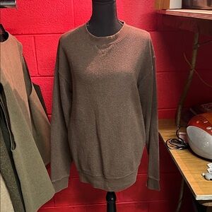 Vintage Orvis Men's Chocolate Crewneck Sweater